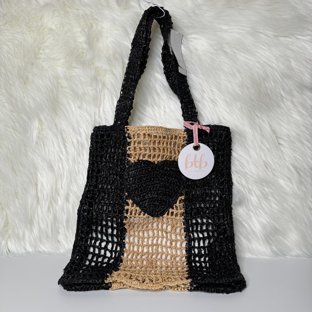 BTB Los Angeles Heart Stripe Large Tote